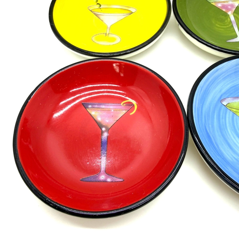Cocktail Appetizer Bowls 3.5" Multicolor Set of 4 - Picture 3 of 7